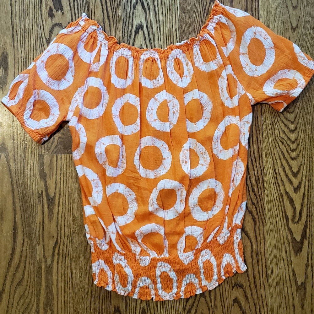 EUC Michael Kors Orange Blouse - Picture 1 of 3